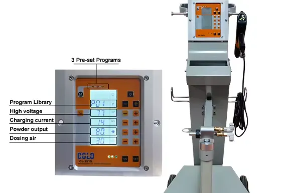 LCD control para equipo de pintura electrostatica