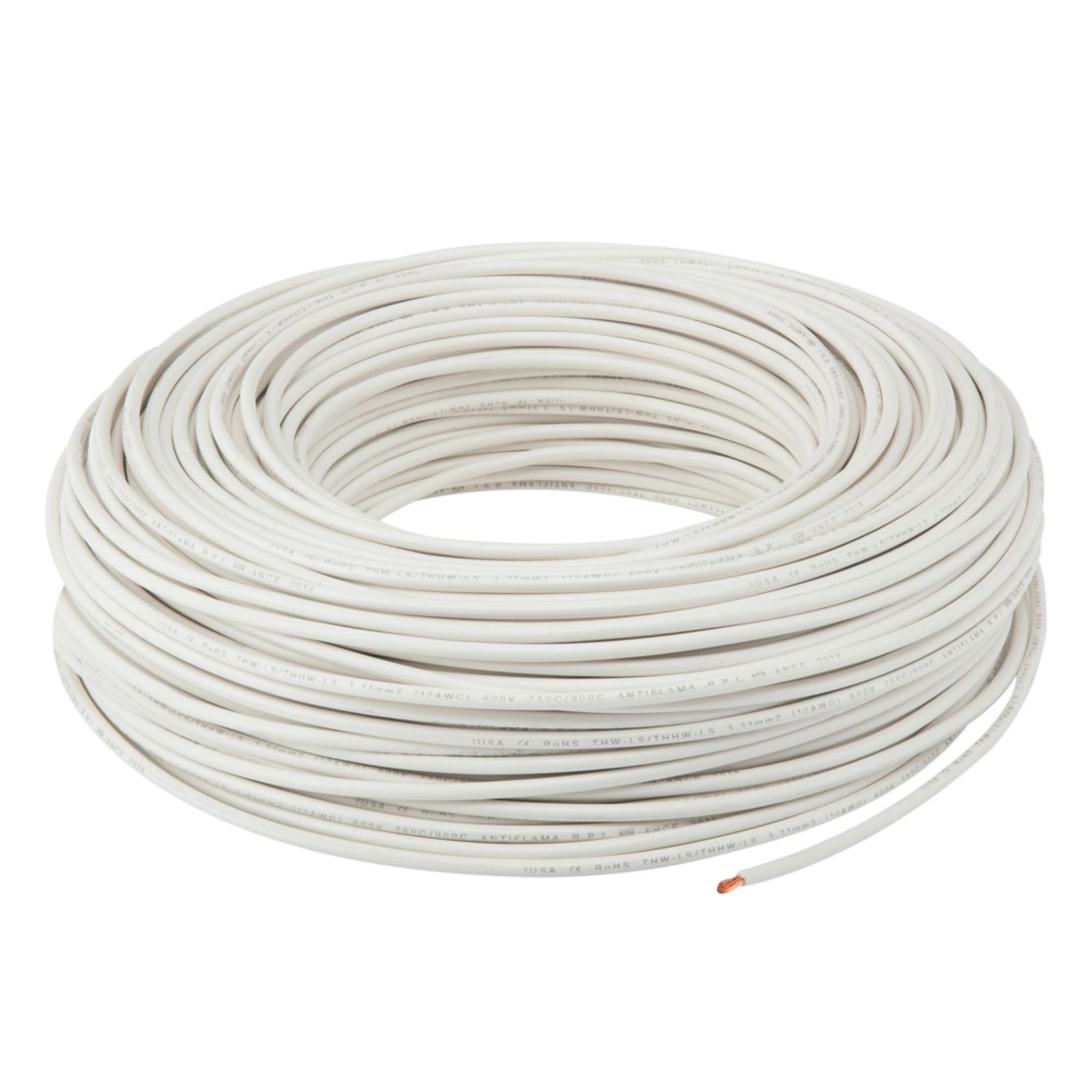 [CAB-8B] Caja cable THHW-LS 8 AWG color blanco 100m