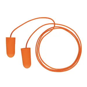 [104116] Tapon auditivo desechable espuma con cordon 100pzas