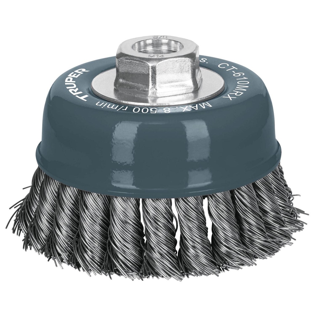 Carda copa 4 alambre trenzado grueso Truper (5 piezas)