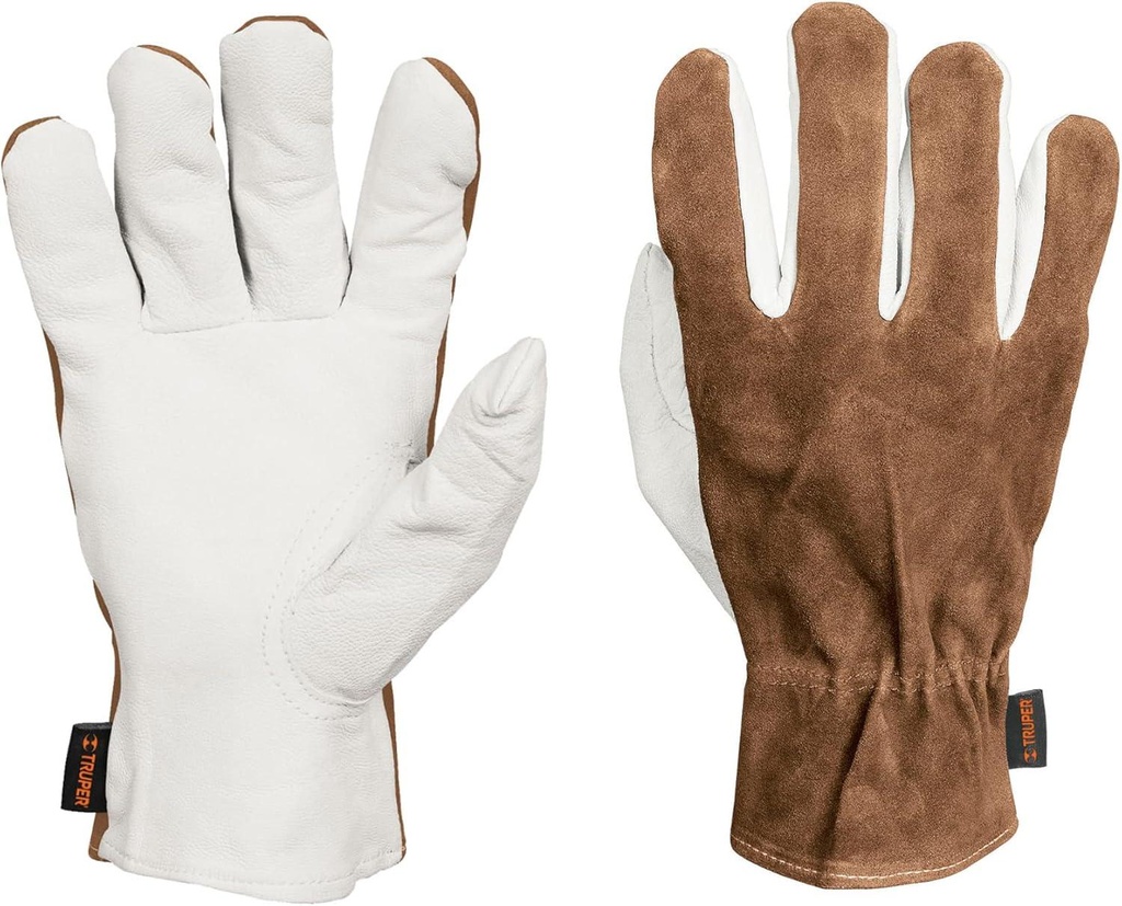 Guantes piel de cabra con dorso de carnaza (5 piezas)