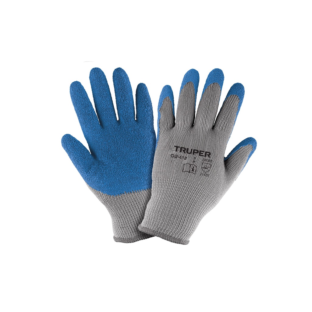 Guante multiproposito poliester recubrimiento latex rugoso talla M Truper